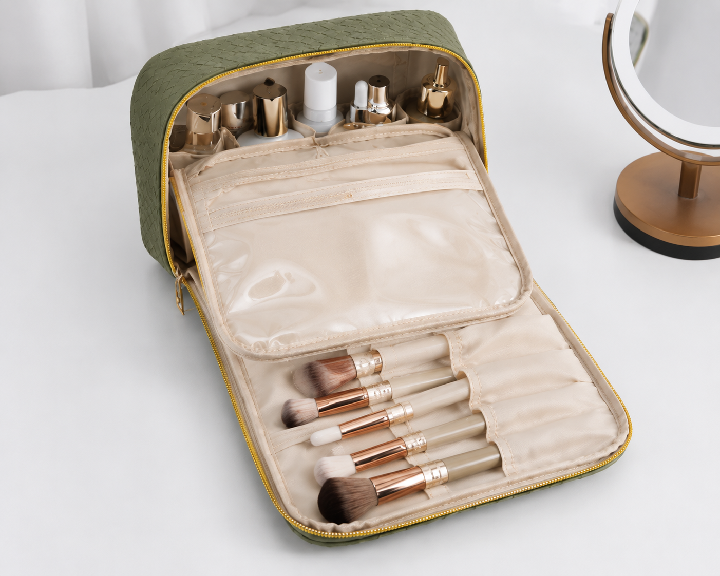 Stay Organized Anywhere – Waterproof Travel Makeup & Toiletry Organizer Bag